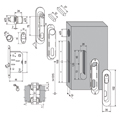 Sürgü Kapı Kilidi Oval Rozet - Kit D - Oda Tipi